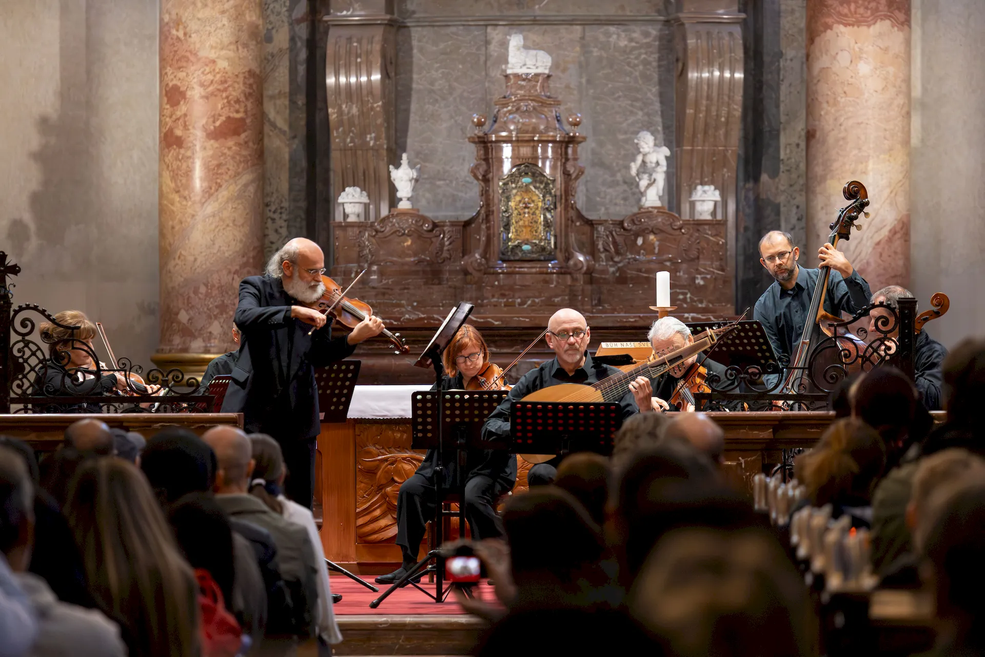 Vivaldi Orchestra Praga performing the complete Four Seasons inside Kostel sv. Mikuláše in Prague