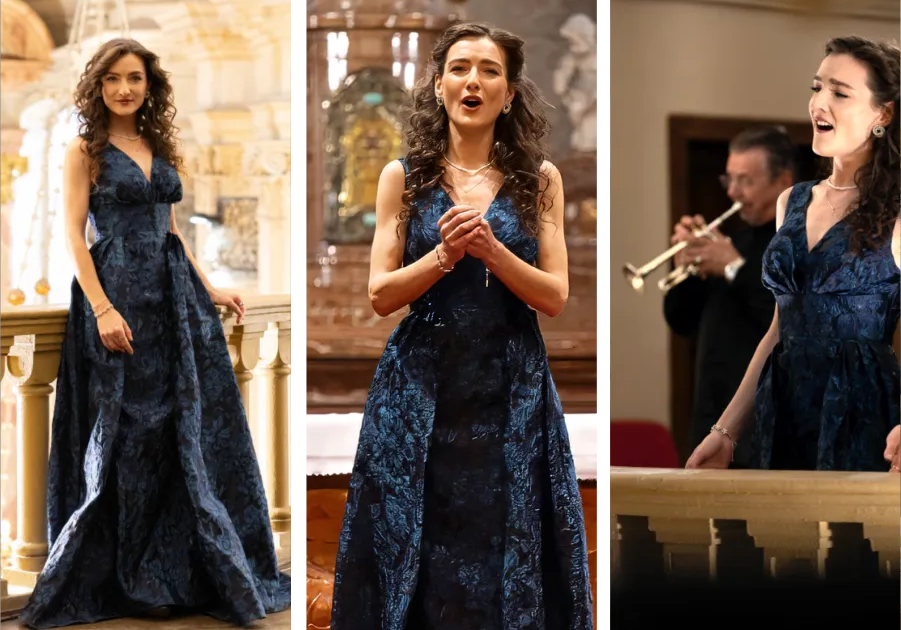 Details of Marie Šimůnková and František Bílek performing during the concert